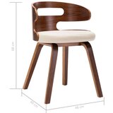  Jedilni stoli 2 kosa krem ukrivljen les in umetno usnje, (20700011) | Shoptok.si