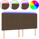  LED uzglavlje tamnosmeđe 160x5x118/128 cm od tkanine | shoptok.hr