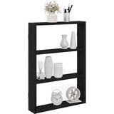 Zidna polica crna 43x9x60 cm izrađeno drvo | shoptok.hr
