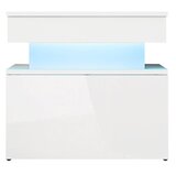  Noćni ormarić sa LED osvetljenjem GLOSSA 51x55 cm bela/visoki sjaj | Eponuda.com