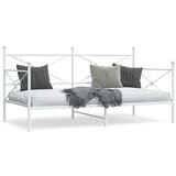 vidaXL Dnevna postelja brez vzmetnice Bela 100x200 cm Jeklo Cene