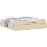  Posteljni okvir z vzmetnico z vzmetnico 2 pcs krema blago, (5000123980) | Shoptok.si