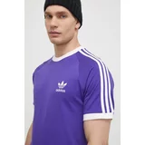 Adidas Bombažna kratka majica 3-Stripes Tee moška, vijolična barva, IM9394