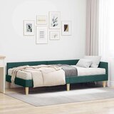  Kotni okvir postelje z matrico z vzmetnico 2 pcs Zelena blago, (5000121394) | Shoptok.si