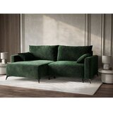 Maison de Rêve Tamno zelena sklopiva/s prostorom za odlaganje kutna garnitura od šenila (s lijevim kutom/s ležaljkom) Leon – | shoptok.hr