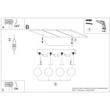 Sollux SL.1685 - plafonsko svetlo bulbo 4xG9/8W/230V bukva/bela | Eponuda.com