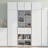 vidaXL Visoka omara bela 70x42,5x185 cm inženirski les | Shoptok.si