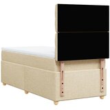  Okvir kreveta s oprugama i madrac krem 80x200 cm od tkanine | shoptok.hr