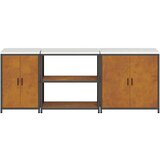  Kuhinjski set za pohranu s policom Ostalo s pohranom s vratima 3 pcs Rđa 240 x 50 x 92 cm | shoptok.hr