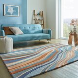 Flair Rugs Plavi ručno rađen vunen tepih 120x170 cm Abstract Flow – | shoptok.hr