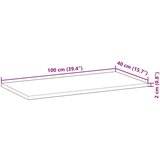  Plutajuća polica s uljnim premazom 100x40x2 cm od drva bagrema - Uljni premaz 100 x 40 x 2 cm 1 | shoptok.hr