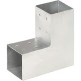  Spojnici za stupove u L-obliku 4 kom pocinčani metal 81 x 81 mm | shoptok.hr