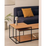 Kave Home Okrogle mizice z mizno ploščo v hrastovem dekorju v kompletu 2 ks 50x100 cm Yoana – | Shoptok.si