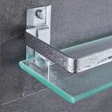 MELAIRY 35cm Steklena kopalniška polica z aluminijastim nosilcem | Shoptok.si