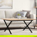 vidaXL Stolić za kavu X-oblika 80x80x45 5 cm od borovine i željeza Cijene