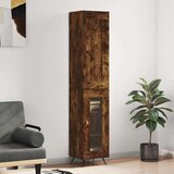  Visoka komoda dimljeni hrast 34 5x34x180cm konstruiranog drva | shoptok.hr