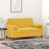 vidaXL Okrasna blazina 2 kosa rumena &Oslash;15x50 cm žamet cene