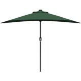  Vrtni suncobran Half s aluminijskim stubom Zeleni 294 cm | shoptok.hr