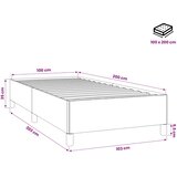  Okvir kreveta bez madraca svjetlosivi 100x200 cm baršunasti | shoptok.hr
