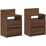 vidaXL Noćni ormarići 2 kom s 2 ladice smeđi hrast 40x33x60 cm | shoptok.hr