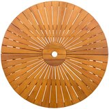  Preklopni vrtni stol Prirodna Ø90 x 75 cm Čvrsto drvo akacije | shoptok.hr