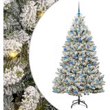 vidaXL Umestno božično drevo Zelena in Bela 180 cm PVC in kovina, (5000067014) | Shoptok.si