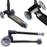 BOLDCUBE Sklopivi trotinet za decu Raketa 3 svetleća točka do 50kg crna | Eponuda.com