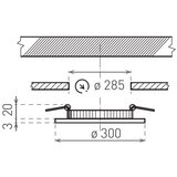  led ugradna plafonska svetiljka vega LED/24W/230V 2900/3900/5800K prečnik 30 cm bela | Eponuda.com