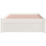 Posteljni okvir bel iz trdnega lesa 90x200 cm, (20684782) | Shoptok.si