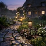  Komplet od 4 LED solarne lampe DECOR, LED/1,2V, 150 mAh, 3000K, 39 cm, IP44, crne | Eponuda.com