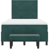 Box spring krevet Tamnozelena 120 x 190 cm Baršun | shoptok.hr