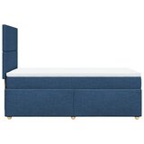  Krevet s oprugama i madracem plavi 100 x 200 cm od tkanine | shoptok.hr