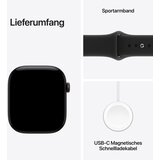 Apple watch Serija 12 GPS 46mm M/L Crno MJEL4ZR/A Aluminij sportska narukvica Crno. Slike