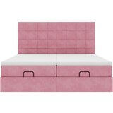 vidaXL Otomanski posteljni okvir z vzmetnicami roza 160x200cm žamet, (21610112) | Shoptok.si