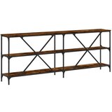 vidaXL Konzolni stol boja hrasta 200 x 30 x 75 cm od drva i željeza | shoptok.hr