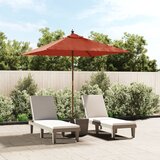 vidaXL Vrtni suncobran s drvenim stupom terakota 198 x 198 x 231 cm | shoptok.hr