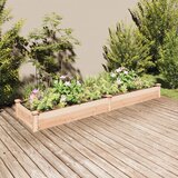  Povišena vrtna gredica s oblogom 240x60x25 cm masivna jelovina | shoptok.hr