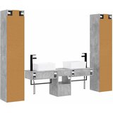  Set namještaja za kupaonicu 5 kom. Betonska siva 33 x 34,5 x 160 cm | shoptok.hr