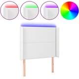  LED uzglavlje bijelo 103x16x118/128 cm od umjetne kože | shoptok.hr