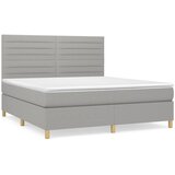  Krevet s oprugama i madracem svjetlosivi 180x200 cm od tkanine | shoptok.hr