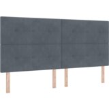 vidaXL Krevet s podstavom i madracem Tamno sivi 200x200 cm Baršun | shoptok.hr