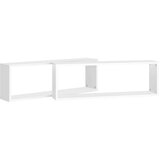  Stenske police kockaste 2 kosa bele 80x15x26,5 cm, (20765260) | Shoptok.si