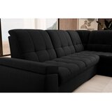 ELTAP Črna raztegljiva/s prostorom za shranjevanje kotna sedežna garnitura (desni kot/v obliki črke L) Sado – | Shoptok.si