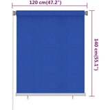 Vanjska roleta za zamračivanje 120 x 140 cm plava HDPE | shoptok.hr