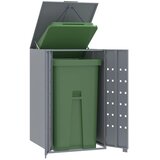  Spremište za jednu kantu za otpad siva 69 x 79 x 117 cm čelično | shoptok.hr