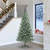  Umjetno Božićno Drvo s Snježnim Flokom i LED Svjetlom 240 cm | shoptok.hr