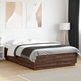  Okvir za krevet s LED svjetlima boja hrasta 150 x 200 cm drveni | shoptok.hr