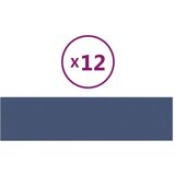 vidaXL Stenski paneli 12 kosov modri 60x15 cm blago 1,08 m² | Shoptok.si