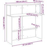  Sprejemna miza betonsko siva 100x50x103,5 cm inženirski les | Shoptok.si