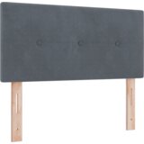 vidaXL postelja z box springom in vzmetnico temno siva 90x200 cm, žamet | Shoptok.si